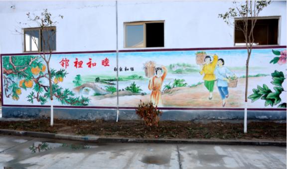 卫辉乡镇文化墙 乡风文明焕发新活力